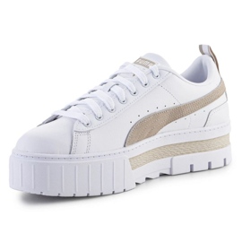 Puma Mayze Lth plataforma W zapatos 381983-02 blanco 7