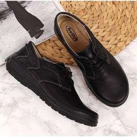 Zapatos cómodos mujer piel negro Helios 715 3