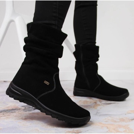 Botas de piel con aislamiento para mujer RIEKER Z7171-01 negro 18