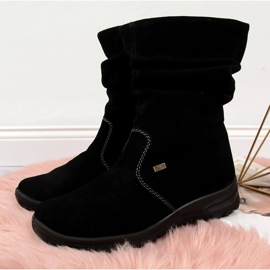 Botas de piel con aislamiento para mujer RIEKER Z7171-01 negro 19