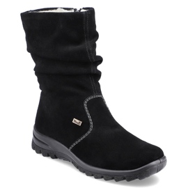 Botas de piel con aislamiento para mujer RIEKER Z7171-01 negro 13