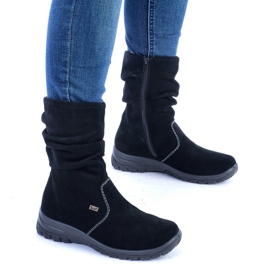 Botas de piel con aislamiento para mujer RIEKER Z7171-01 negro 7
