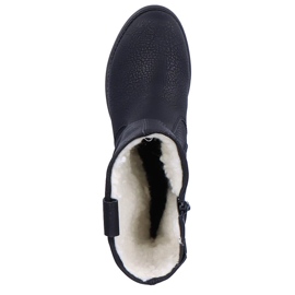 Botas negras de mujer con aislamiento de lana Rieker Z9583 negro 7