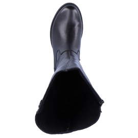 Botas negras de piel para mujer Rieker Z9591-00 negro 12