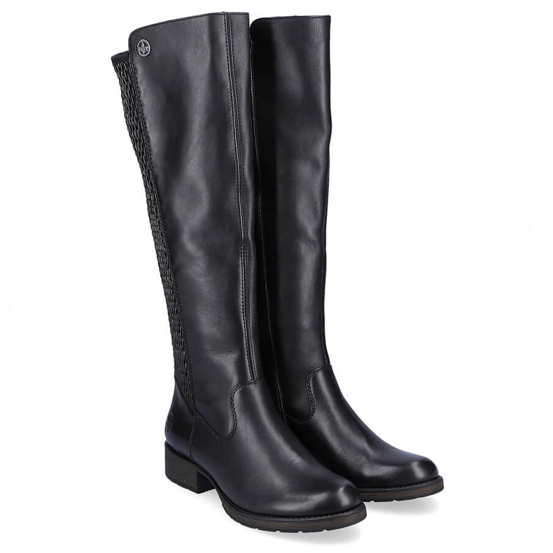 Botas negras de piel para mujer Rieker Z9591-00 negro 1