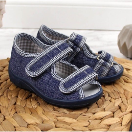 Chanclas niños sandalias casa azul marino y gris Nazo 5