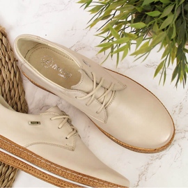 Zapatos mujer piel beige perla Helios 380 3