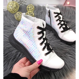 Botas niña holográficas blancas Kornecki 6814 blanco 2