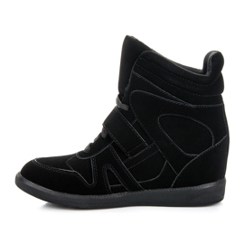 Deportivas negras con velcros negro 1