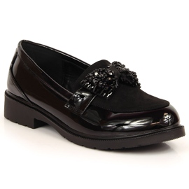 S.Barski Mocasines de mujer lacados señores con un lazo negro S. Barski 5