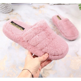 Zapatillas de estar por casa de felpa rosa para mujer T.Sokolski rosado 2