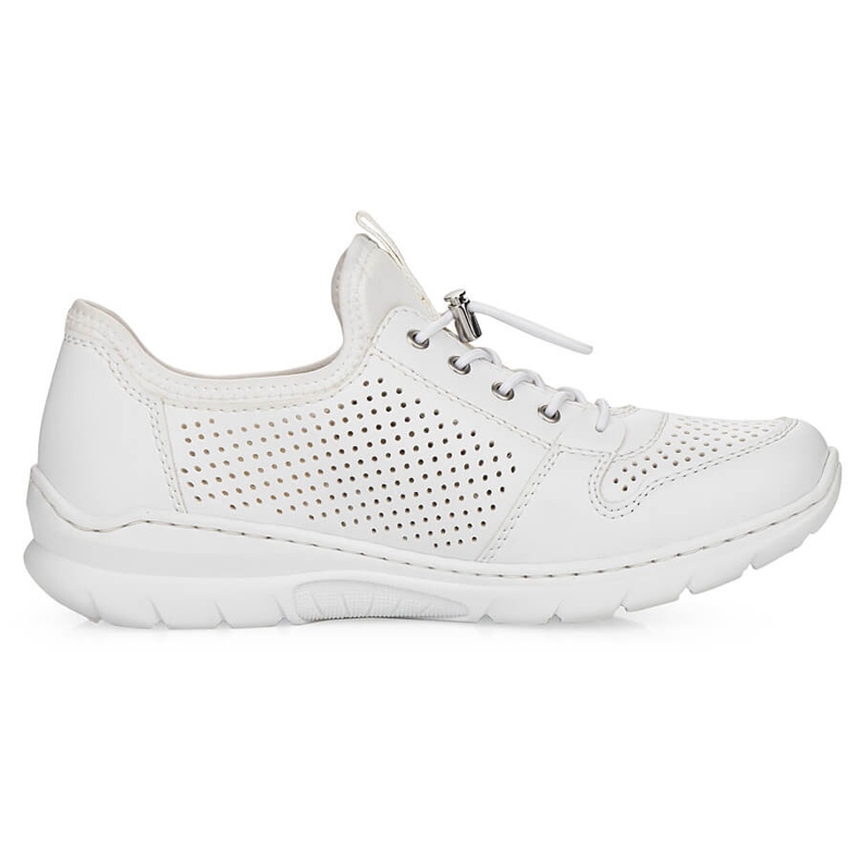 Deportivas blancas de mujer cómodas Rieker L3254-80 blanco 2