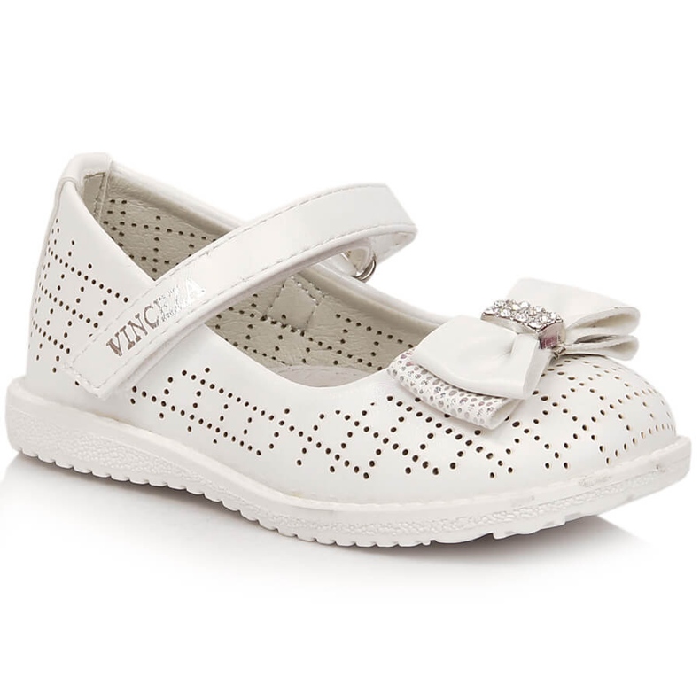 Bailarinas niña con velcro blanco Vinceza 36122 2