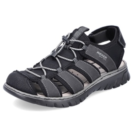 Sandalias hombre Rieker 26770-00 cómodas negras integradas negro 14