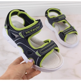 McKeylor 47701 sandalias velcro azul marino y verde para niño 2