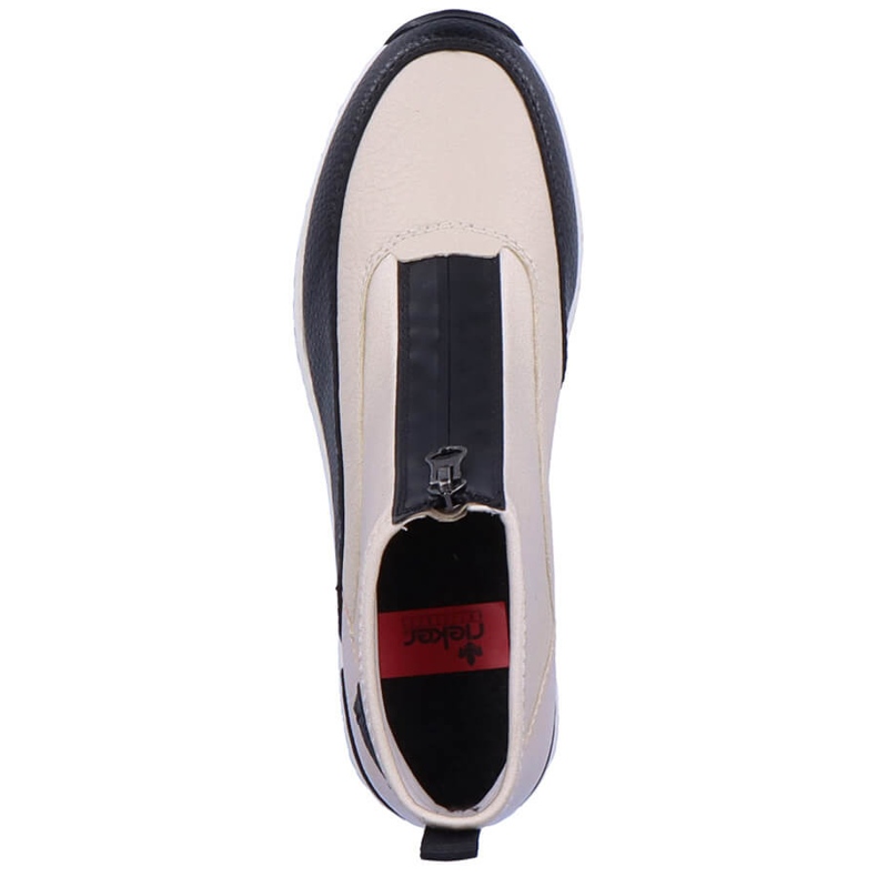 Sneakers mujer botines beige Rieker N6352-60 2