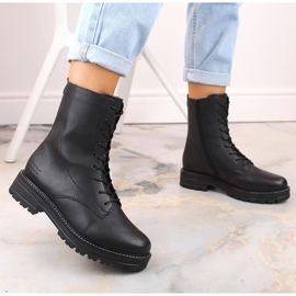 Botas cómodas de piel negra con aislamiento de Remonte negro 5