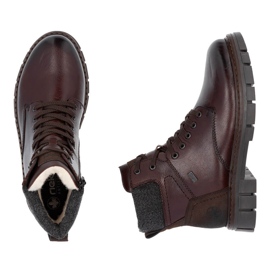 Botas aislantes de piel para hombre, marrón Rieker 32205-25 1 Botas aislantes de piel para hombre, marrón Rieker 32205-25 1