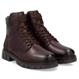 Botas aislantes de piel para hombre, marrón Rieker 32205-25 2 Botas aislantes de piel para hombre, marrón Rieker 32205-25 2