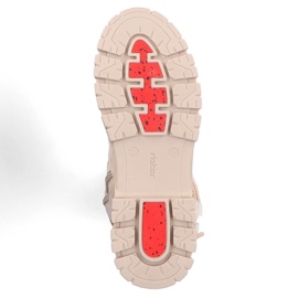 Botas de nieve impermeables de mujer en color beige alto Rieker Z1083-62 9