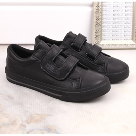 Zapatillas deportivas para niños fabricadas en piel ecológica con velcro, negro Big Star LL374073 2