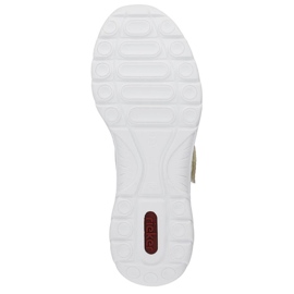 Zapatos cómodos de mujer calados con velcro, beige Rieker L32B5-81 5