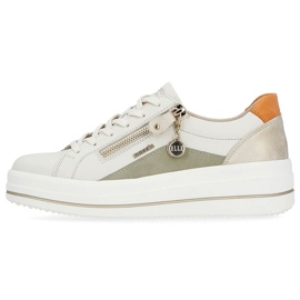 Deportivas mujer cómodas piel beige Remonte D1C01-81 5