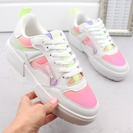 Deportivas mujer plataforma multicolor Big Star NN274359 blanco 5