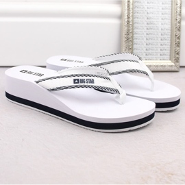 Chanclas de cuña para mujer, blanco Big Star NN274A726 3