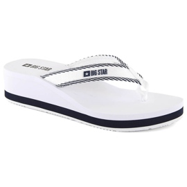 Chanclas de cuña para mujer, blanco Big Star NN274A726 1