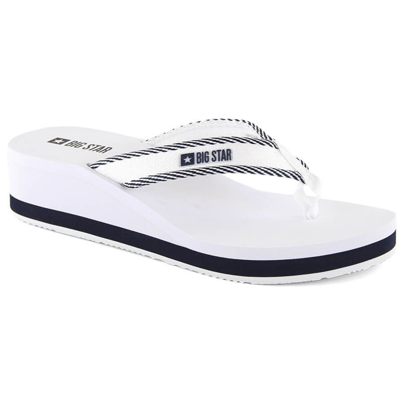 Chanclas de cuña para mujer, blanco Big Star NN274A726 1