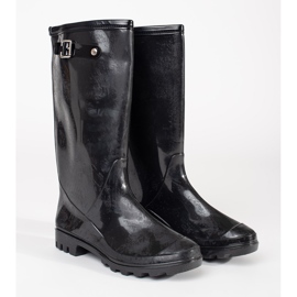 Shelvt Galoshes de mujeres barnizadas negras negro 4