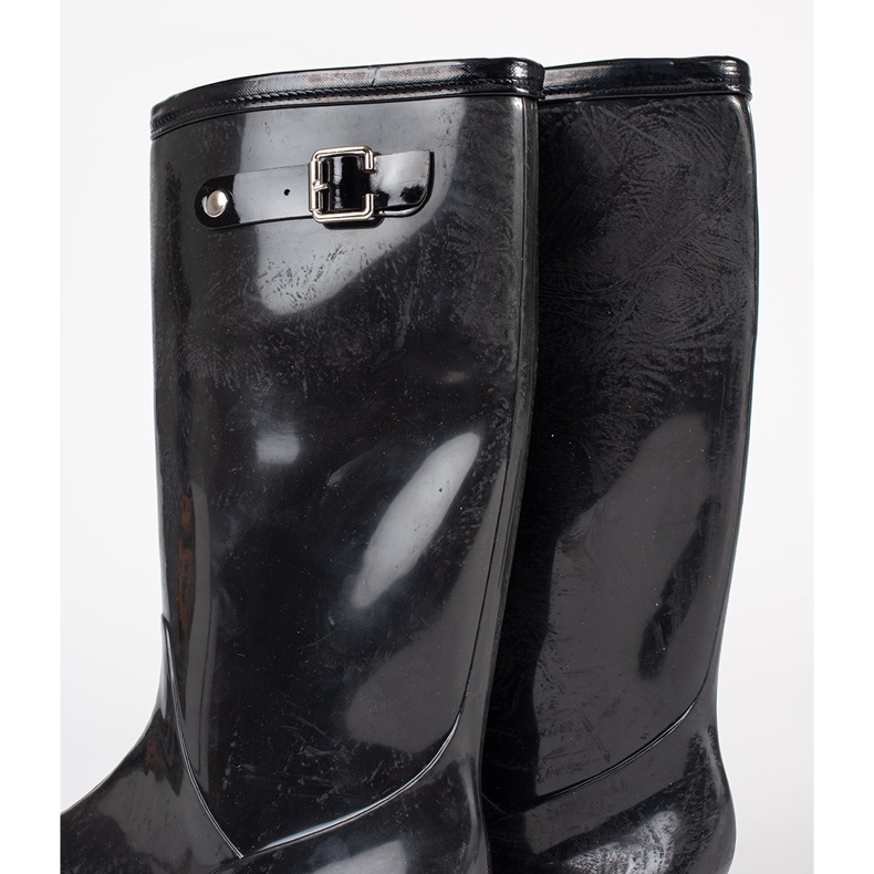 Shelvt Galoshes de mujeres barnizadas negras negro 1