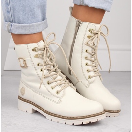Botas de trabajo blancas impermeables de mujer Rieker Y9126-80 blanco 8