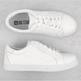 Calzado deportivo para hombre fabricado en piel ecológica, blanco Big Star OO174020 3