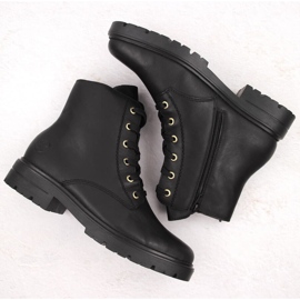 Botas de mujer cómodas de piel con aislamiento negro Rieker Z2841-00 14