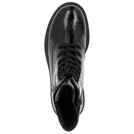 Cómodos botines de mujer negros con aislamiento Rieker 72607-00 2 Cómodos botines de mujer negros con aislamiento Rieker 72607-00 2