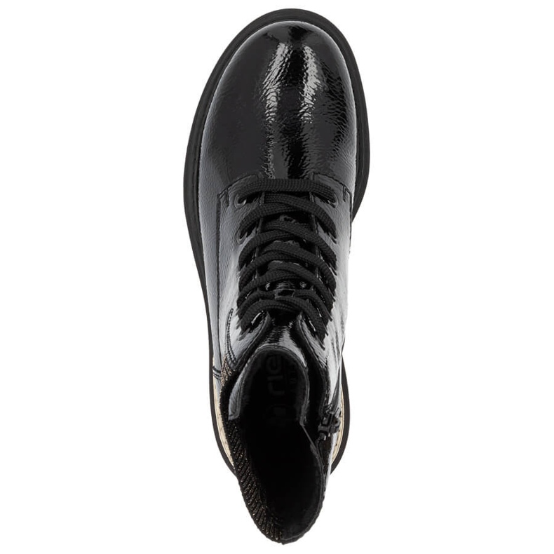 Cómodos botines de mujer negros con aislamiento Rieker 72607-00 2 Cómodos botines de mujer negros con aislamiento Rieker 72607-00 2