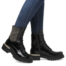 Cómodos botines de mujer negros con aislamiento Rieker 72607-00 6