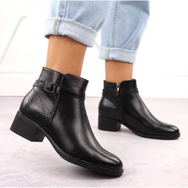 Botas aislantes de tacón alto para mujer, negras Potocki 12280 negro 5