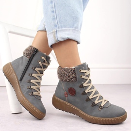 Botines aislantes de mujer, azul, Rieker Z6648-14 12