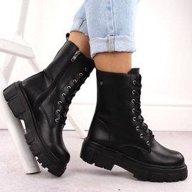 Botas trabajadoras de mujer de piel negra Filippo DBT4759 negro 4