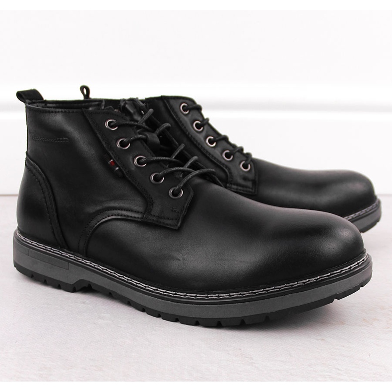 Botas de cuero con aislamiento para hombre, negras, T.Sokolski Z24-433 negro 1 Botas de cuero con aislamiento para hombre, negras, T.Sokolski Z24-433 negro 1