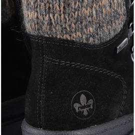 Botas de mujer de piel con pinchos, negro Rieker X8200-00 3