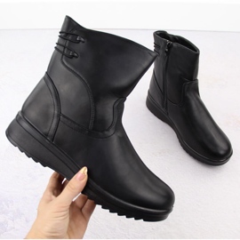 Botas de mujer cómodas y aislantes negras Potocki 90314 negro 1