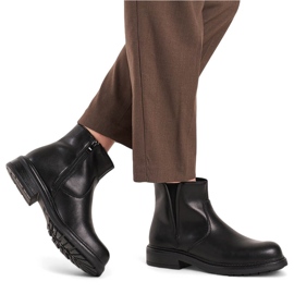 Botines de mujer de piel con aislamiento negro Sergio Leone BT345-S 2
