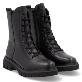 Botas de trabajo para mujer con aislamiento de piel, color negro Remonte D1W76-00 1