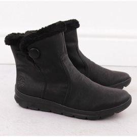 Botas de invierno de mujer con pelo, negras Rieker Z0080-00 negro 2