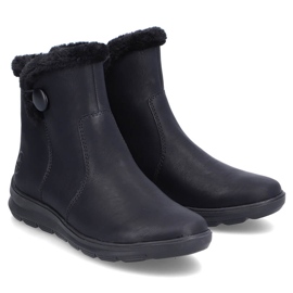 Botas de invierno de mujer con pelo, negras Rieker Z0080-00 negro 10