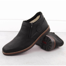 Botas de piel con aislamiento para hombre, negras, Rieker 15399-00 negro 4